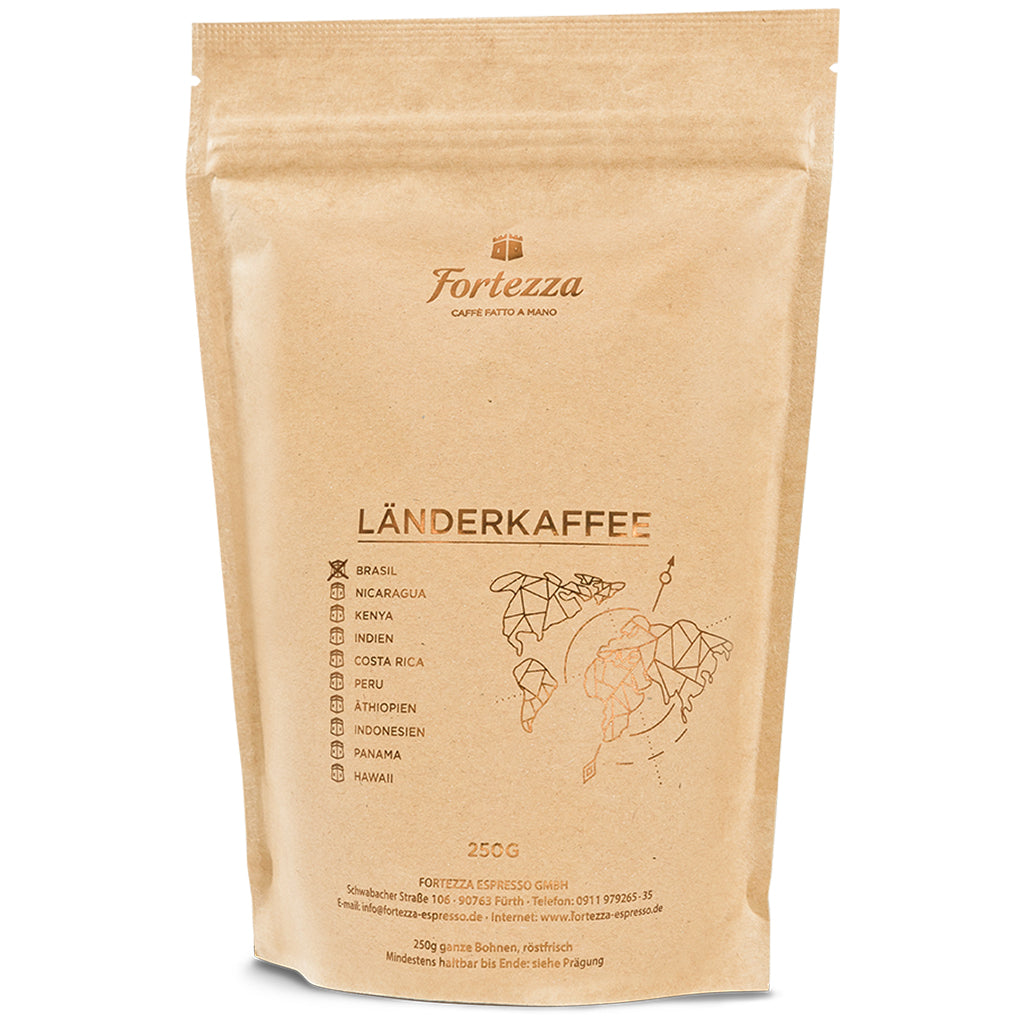 Fortezza Länderkaffee Brasil-Kaffee 250g Ganze Bohne
