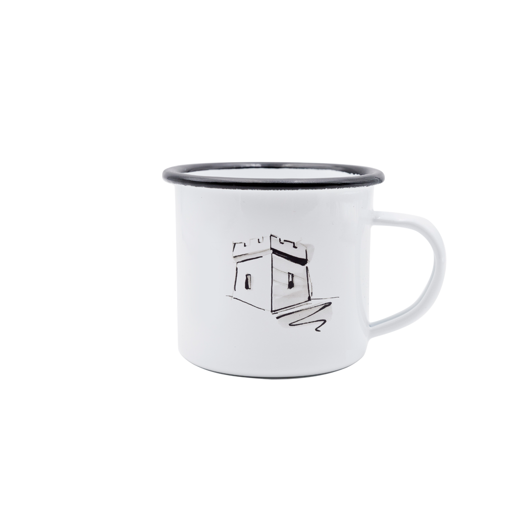 Fortezza Emaille Tasse, 300ml - Motiv Burg