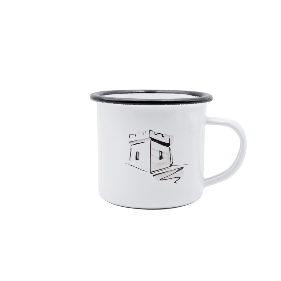 Fortezza Emaille Tasse, 300ml - Motiv Burg