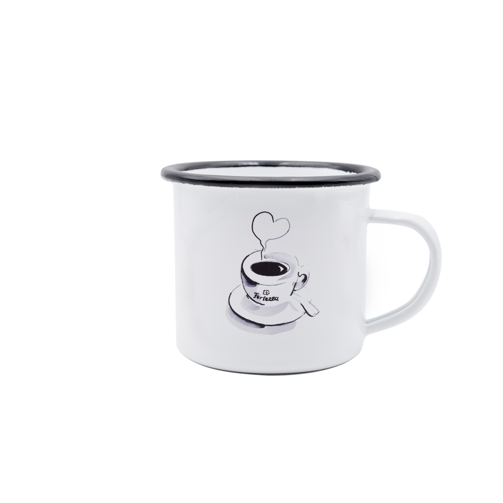 Fortezza Emaille Tasse, 300ml - Motiv Herz