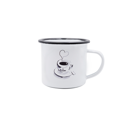 Fortezza Emaille Tasse, 300ml - Motiv Herz