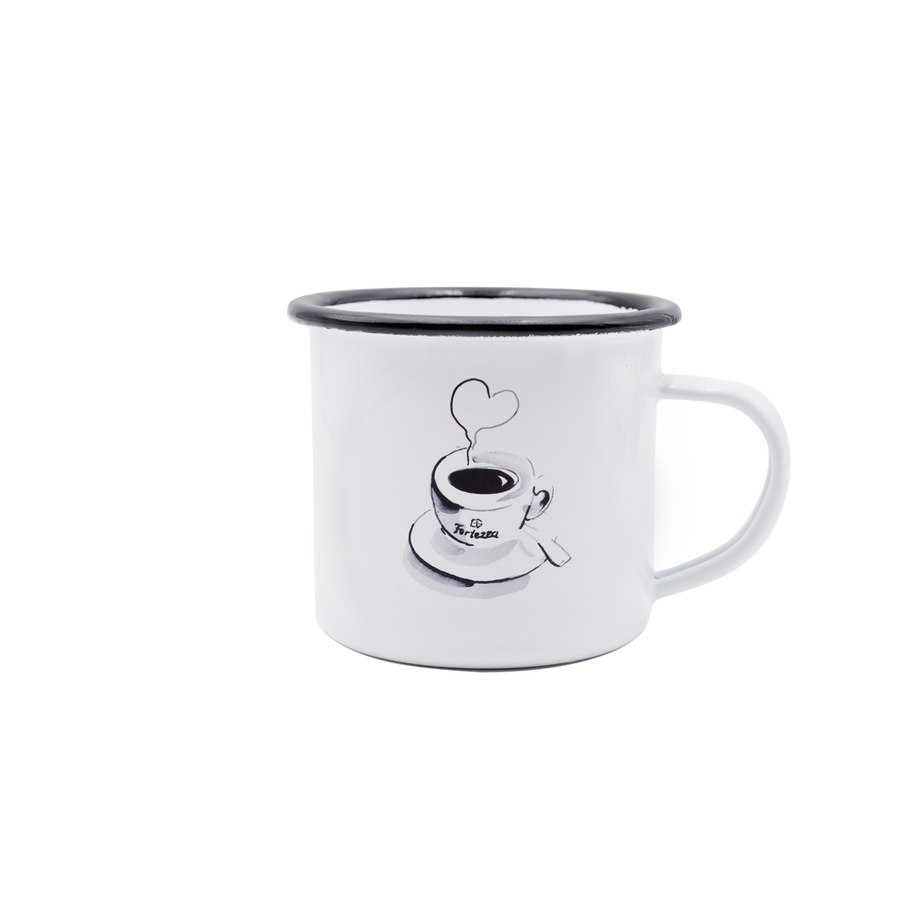 Fortezza Emaille Tasse, 300ml - Motiv Herz